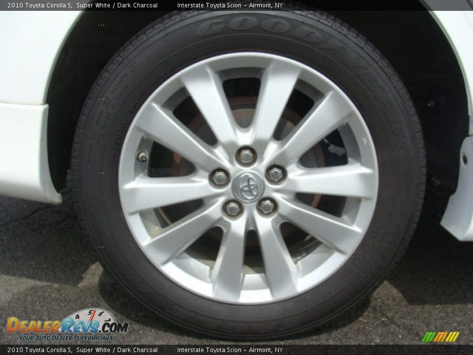 2010 Toyota Corolla S Super White / Dark Charcoal Photo #23