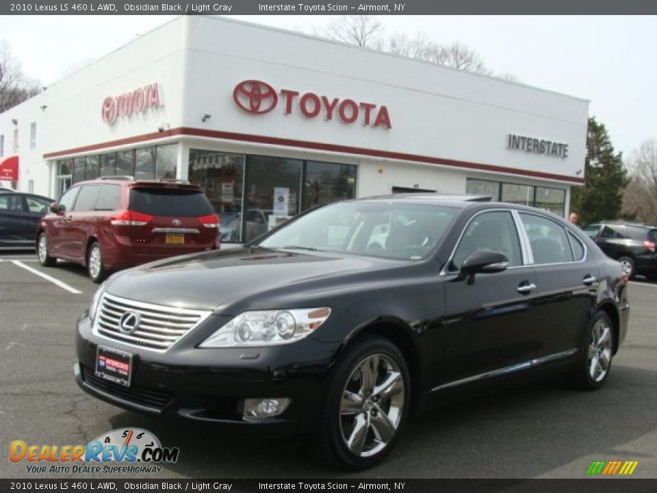 2010 Lexus LS 460 L AWD Obsidian Black / Light Gray Photo #1