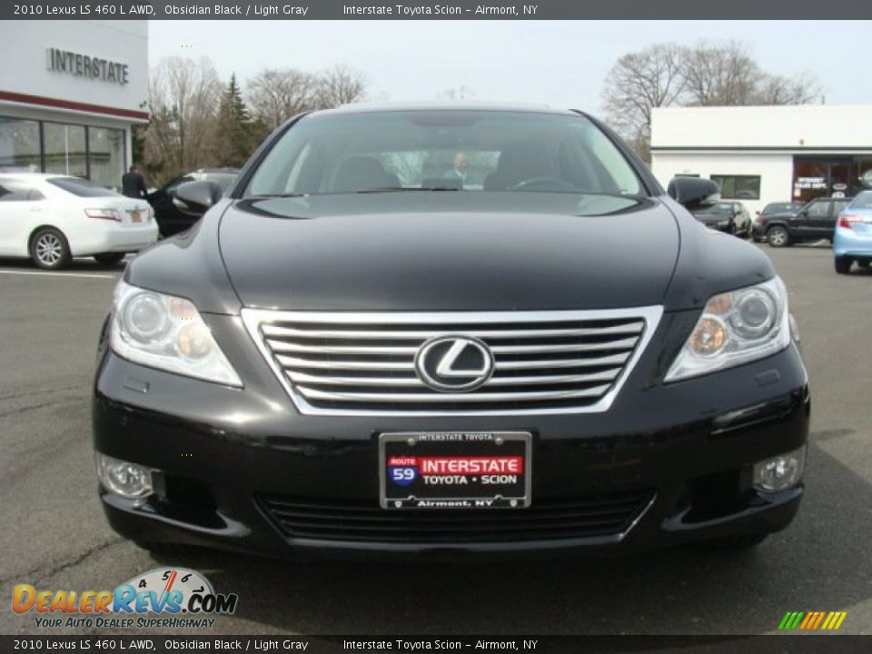 2010 Lexus LS 460 L AWD Obsidian Black / Light Gray Photo #2