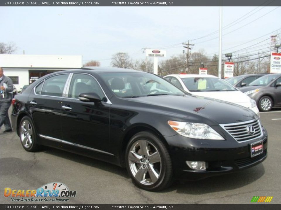 2010 Lexus LS 460 L AWD Obsidian Black / Light Gray Photo #3