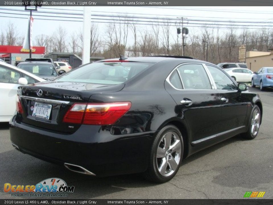 2010 Lexus LS 460 L AWD Obsidian Black / Light Gray Photo #4