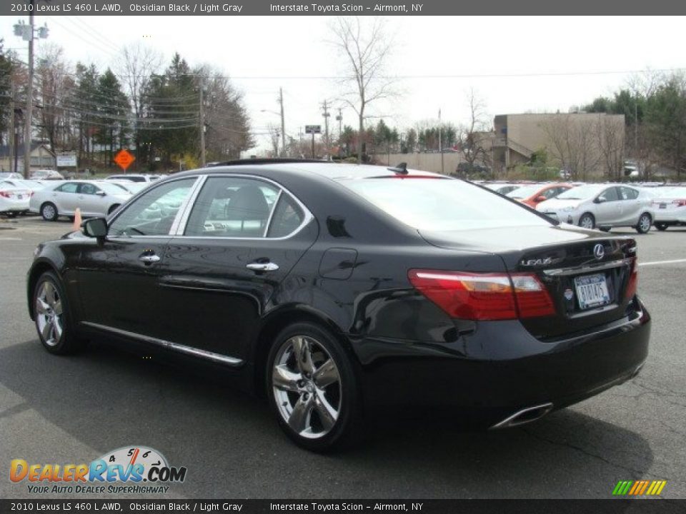 2010 Lexus LS 460 L AWD Obsidian Black / Light Gray Photo #6