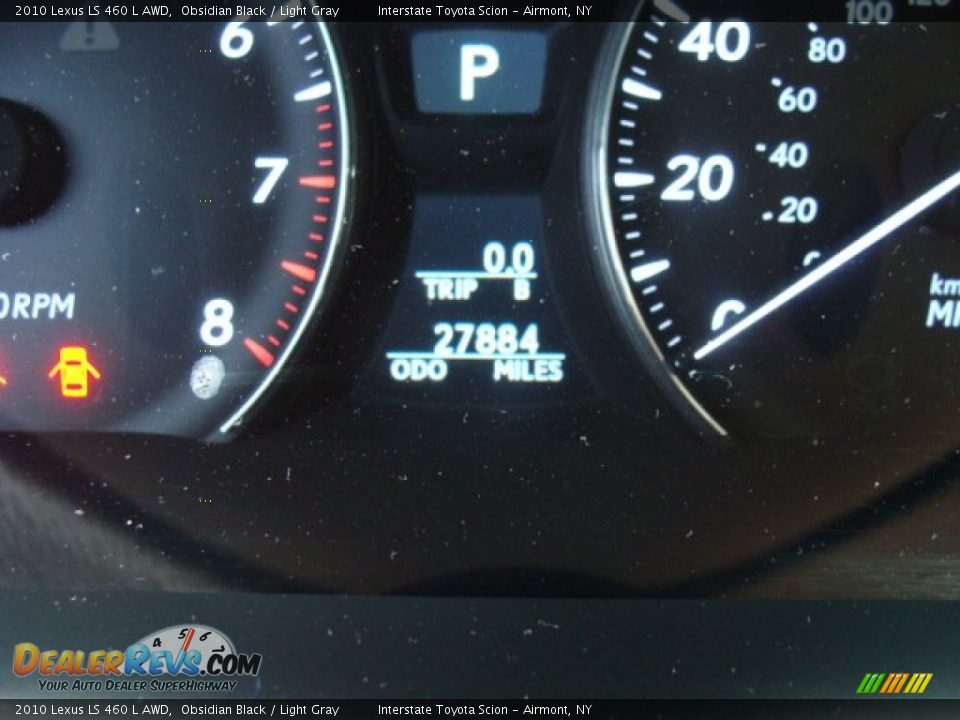 2010 Lexus LS 460 L AWD Obsidian Black / Light Gray Photo #14