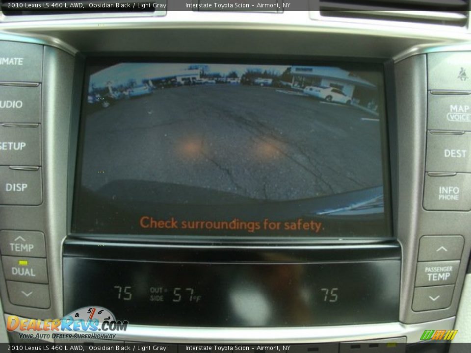 2010 Lexus LS 460 L AWD Obsidian Black / Light Gray Photo #15