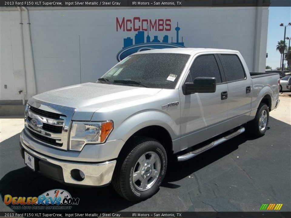 2013 Ford F150 XLT SuperCrew Ingot Silver Metallic / Steel Gray Photo #2