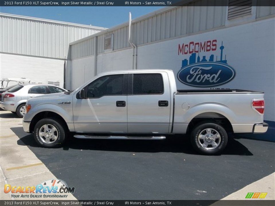 2013 Ford F150 XLT SuperCrew Ingot Silver Metallic / Steel Gray Photo #3