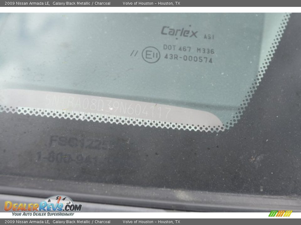 2009 Nissan Armada LE Galaxy Black Metallic / Charcoal Photo #14