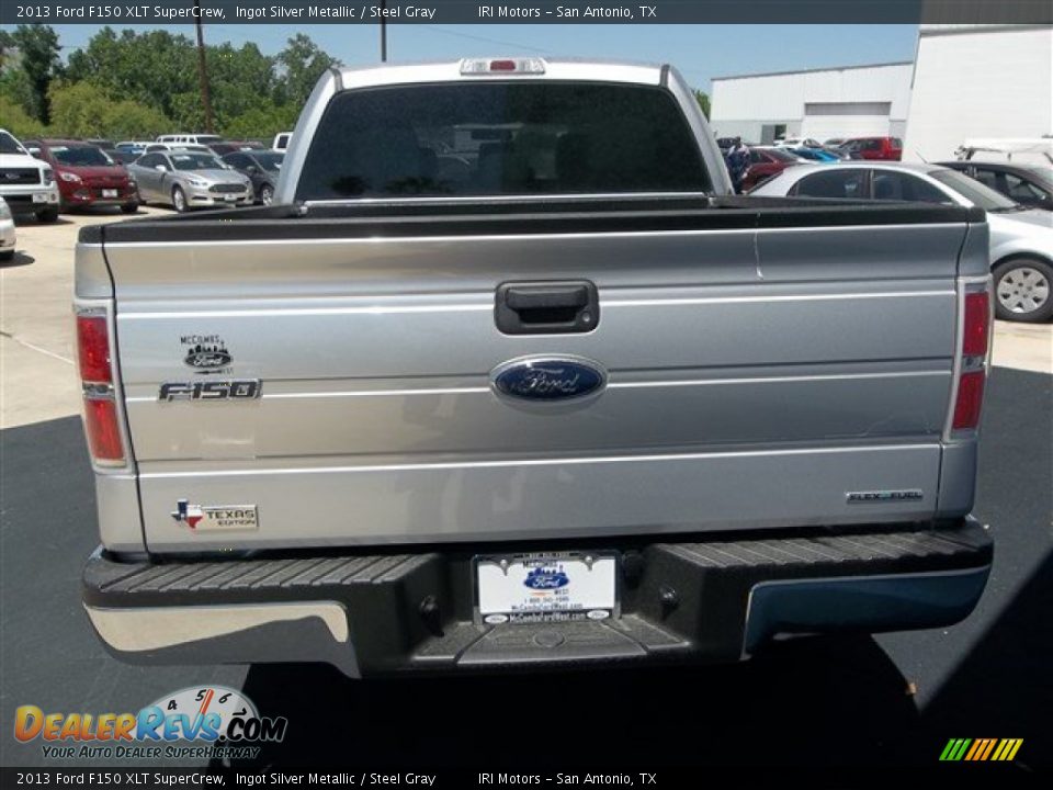 2013 Ford F150 XLT SuperCrew Ingot Silver Metallic / Steel Gray Photo #4