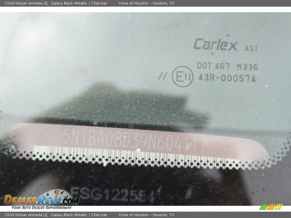 2009 Nissan Armada LE Galaxy Black Metallic / Charcoal Photo #15
