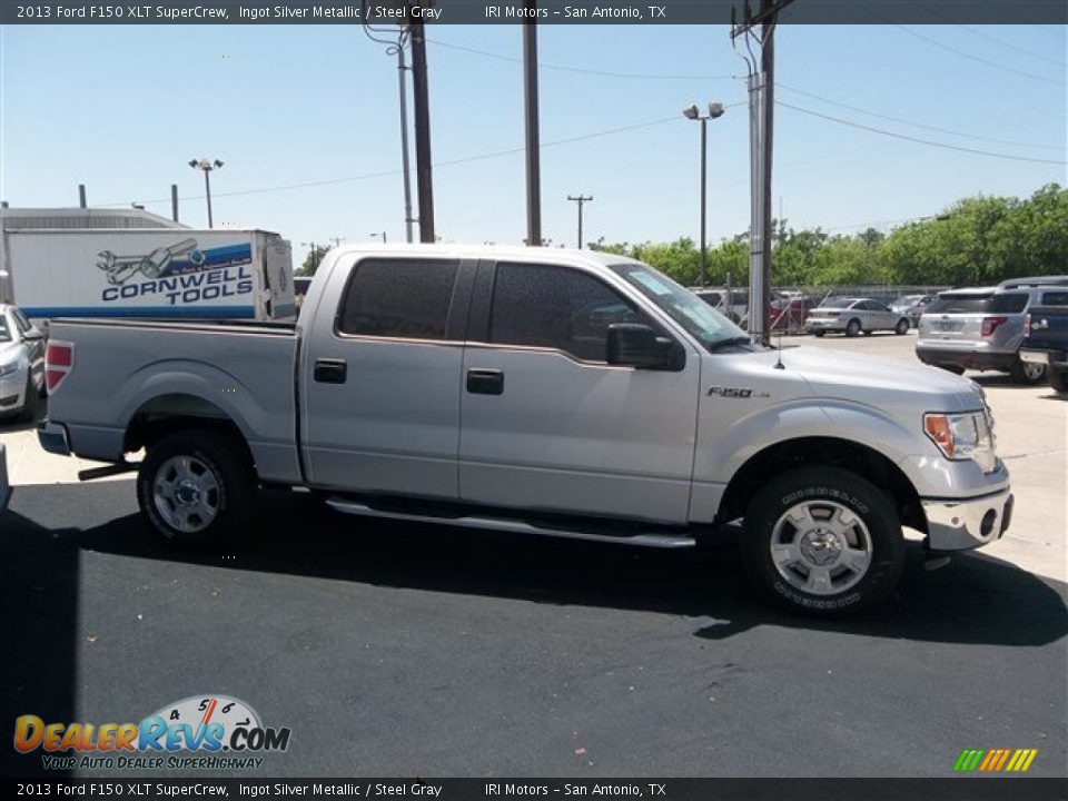 2013 Ford F150 XLT SuperCrew Ingot Silver Metallic / Steel Gray Photo #11