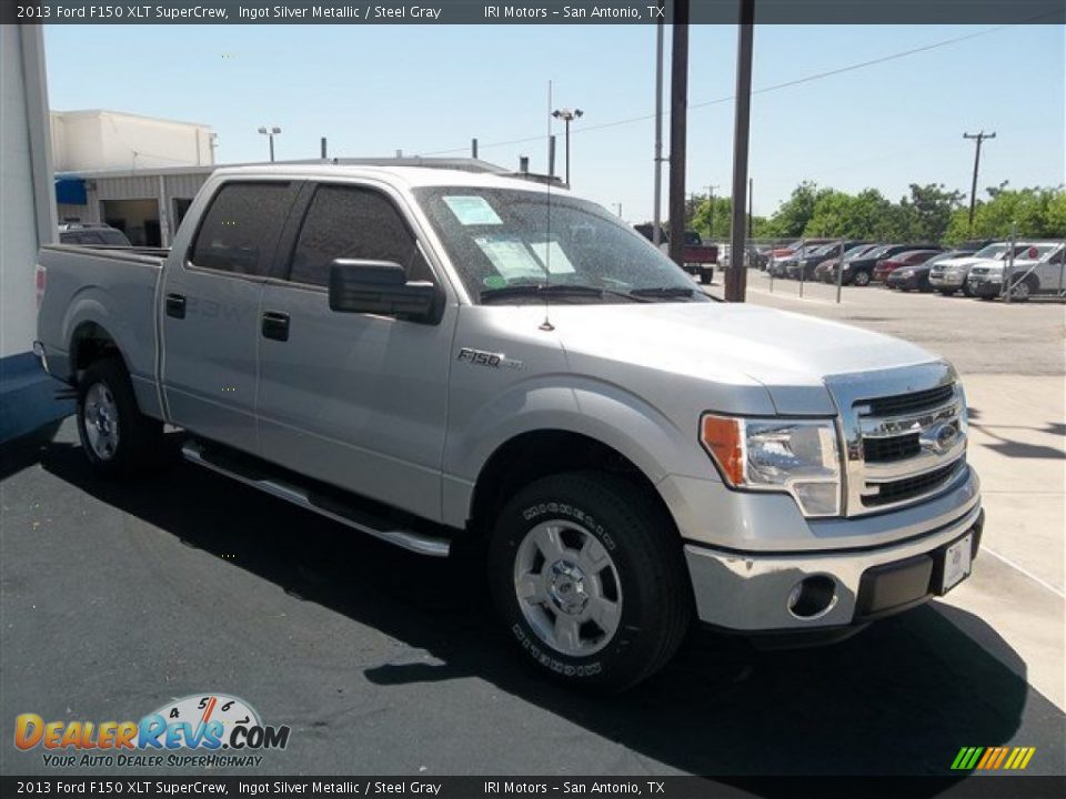 2013 Ford F150 XLT SuperCrew Ingot Silver Metallic / Steel Gray Photo #12