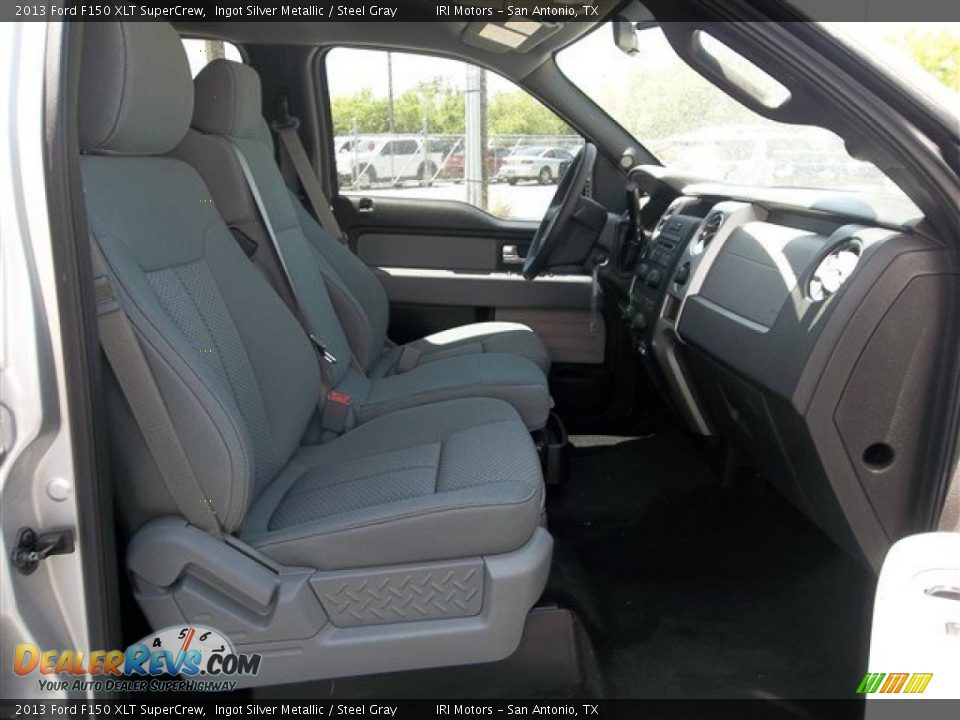 2013 Ford F150 XLT SuperCrew Ingot Silver Metallic / Steel Gray Photo #13
