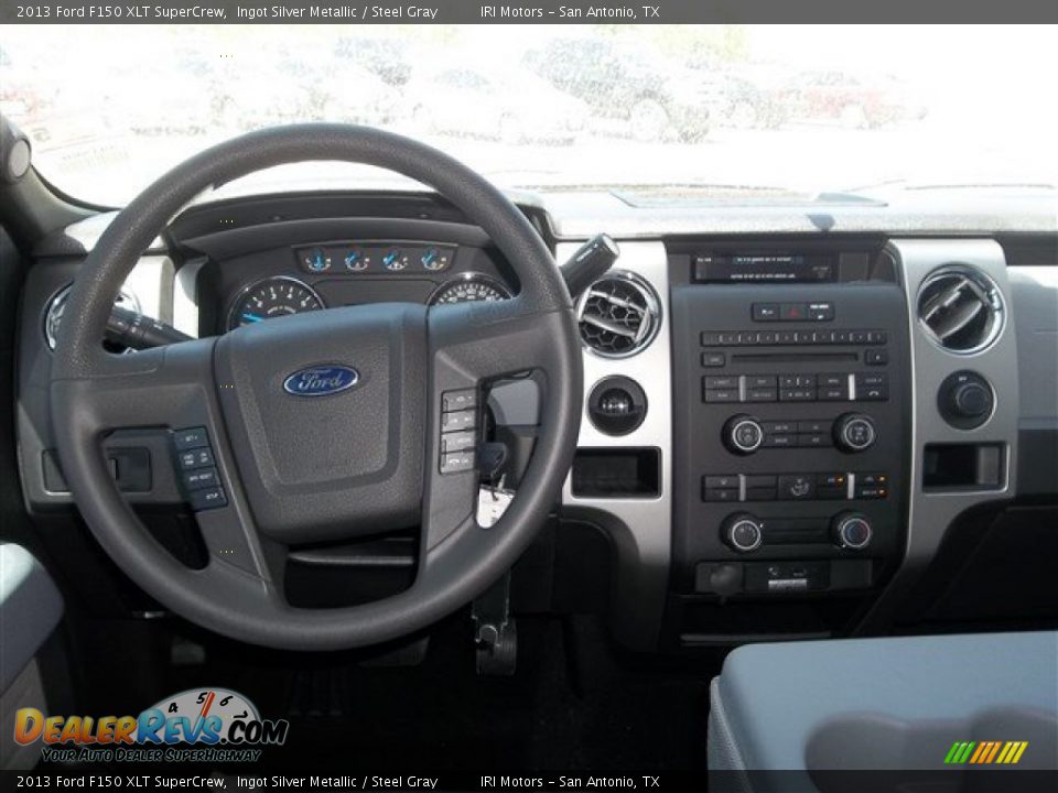 2013 Ford F150 XLT SuperCrew Ingot Silver Metallic / Steel Gray Photo #17