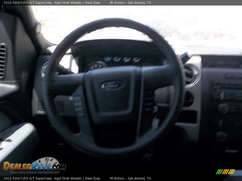2013 Ford F150 XLT SuperCrew Ingot Silver Metallic / Steel Gray Photo #18