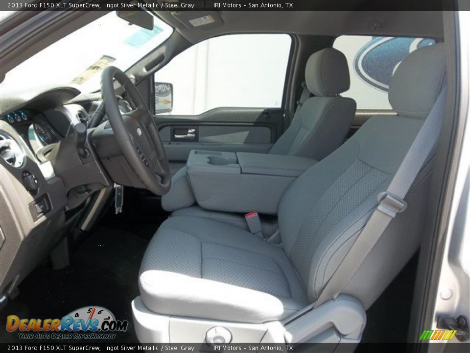 2013 Ford F150 XLT SuperCrew Ingot Silver Metallic / Steel Gray Photo #20