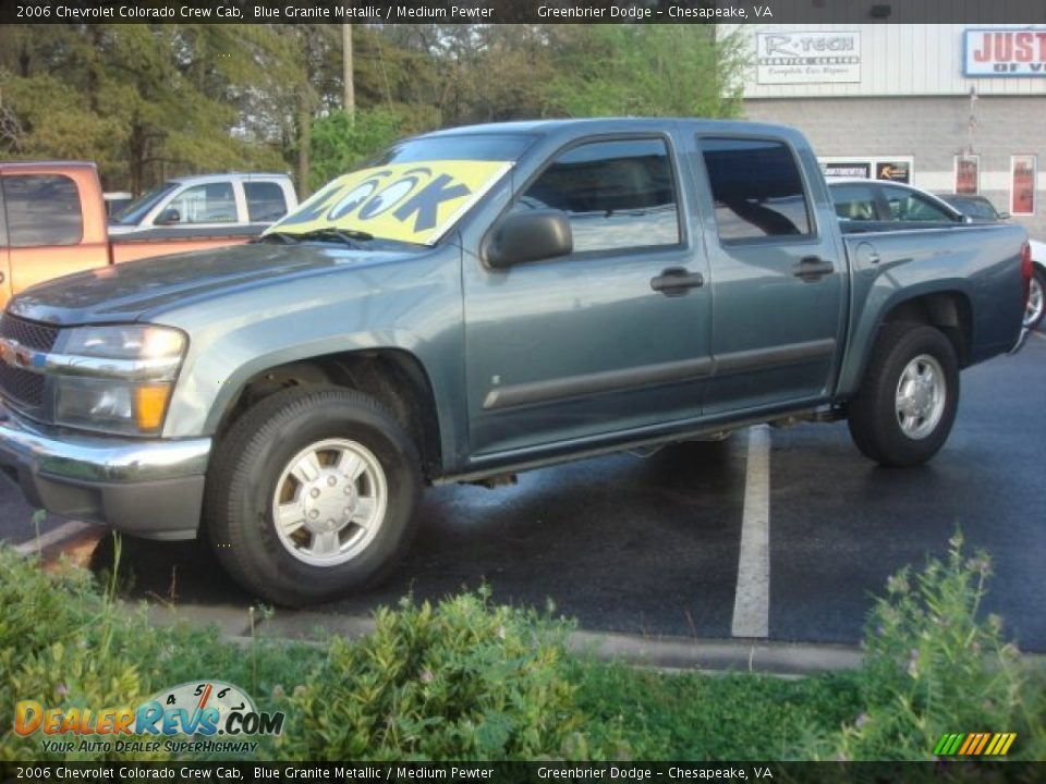 2006 Chevrolet Colorado Crew Cab Blue Granite Metallic / Medium Pewter Photo #2