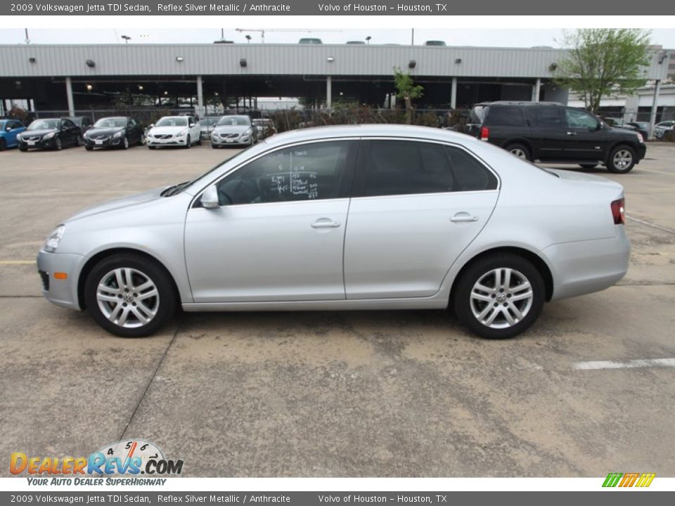 2009 Volkswagen Jetta TDI Sedan Reflex Silver Metallic / Anthracite Photo #6
