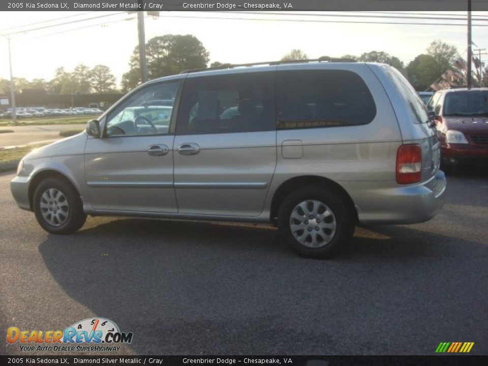 2005 Kia Sedona LX Diamond Silver Metallic / Gray Photo #4
