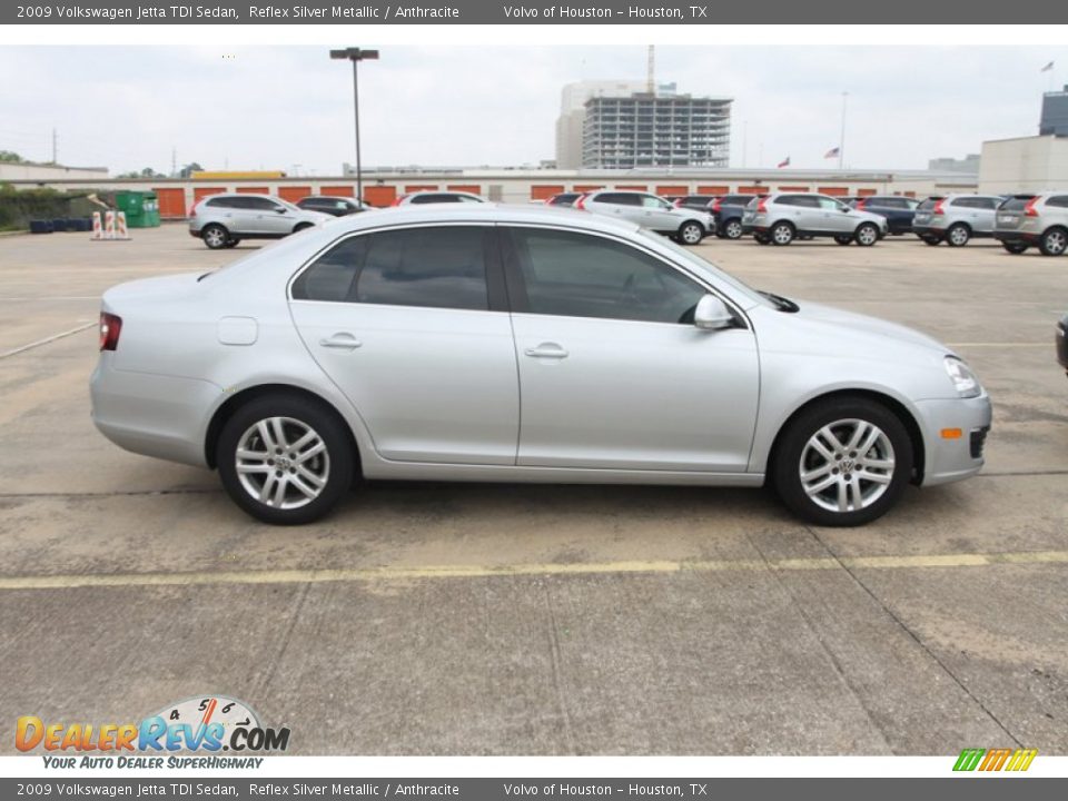 2009 Volkswagen Jetta TDI Sedan Reflex Silver Metallic / Anthracite Photo #10