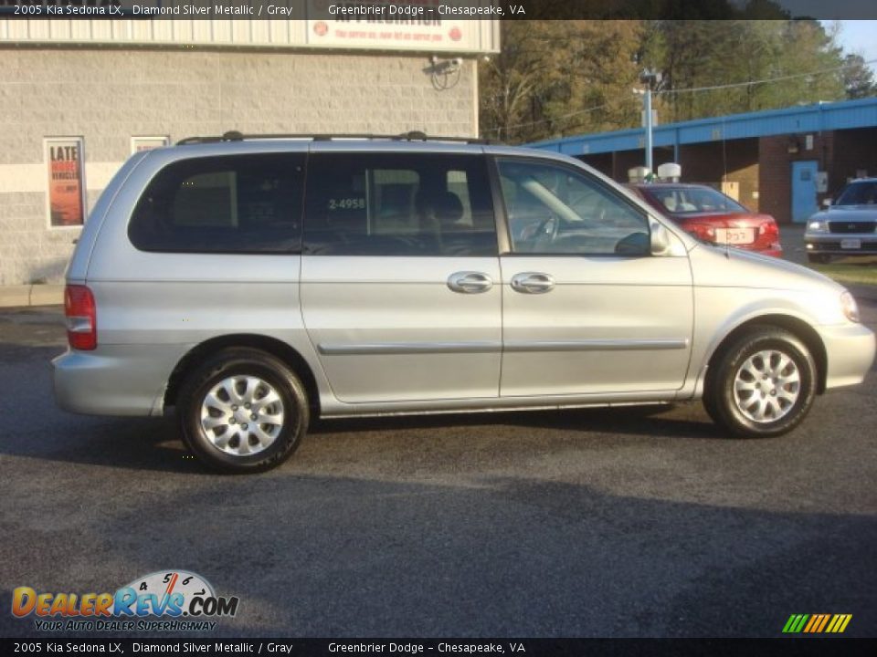 2005 Kia Sedona LX Diamond Silver Metallic / Gray Photo #5