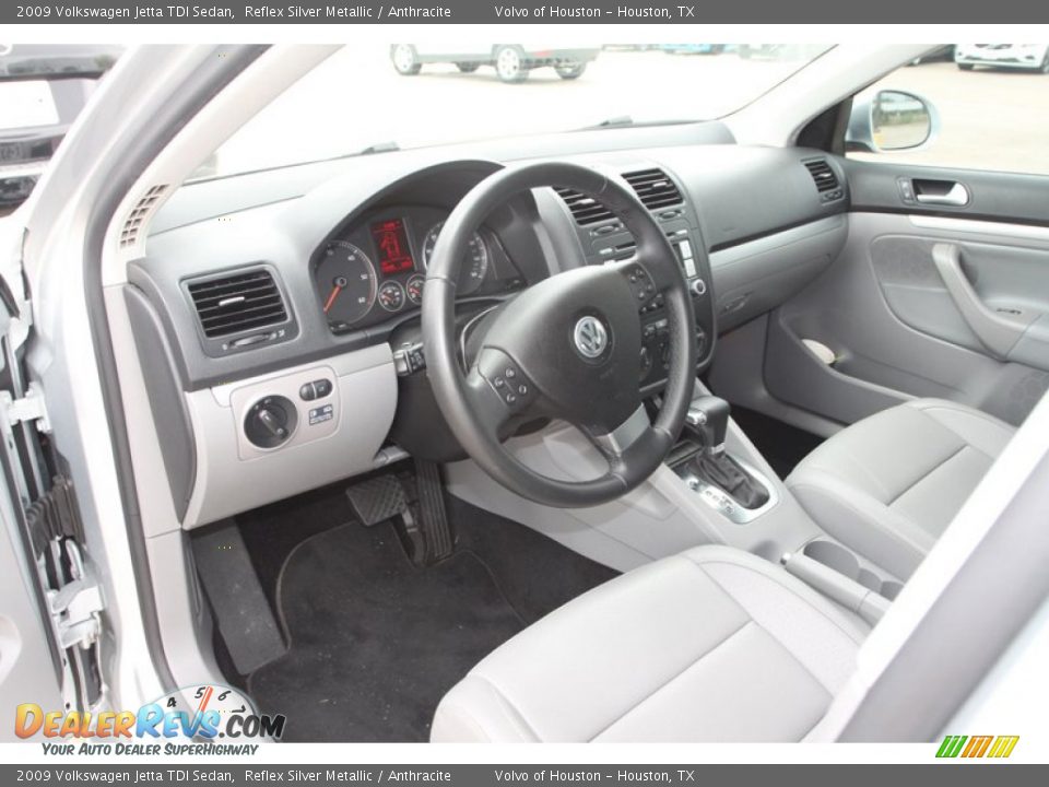 Anthracite Interior - 2009 Volkswagen Jetta TDI Sedan Photo #12
