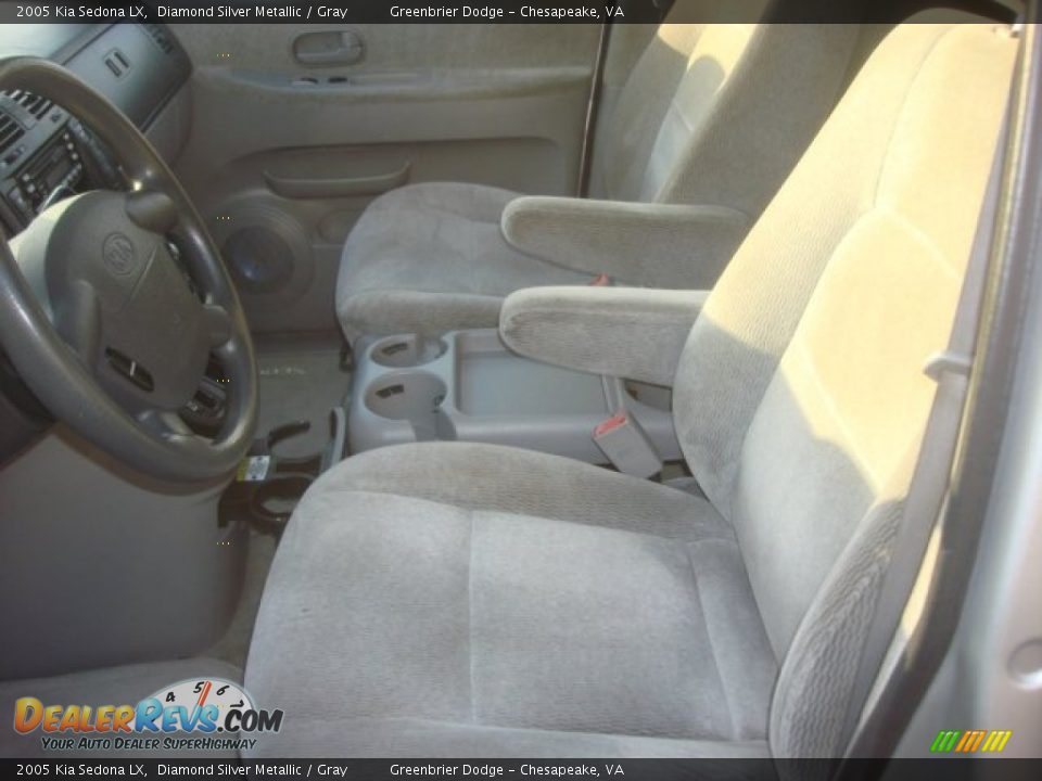 2005 Kia Sedona LX Diamond Silver Metallic / Gray Photo #7
