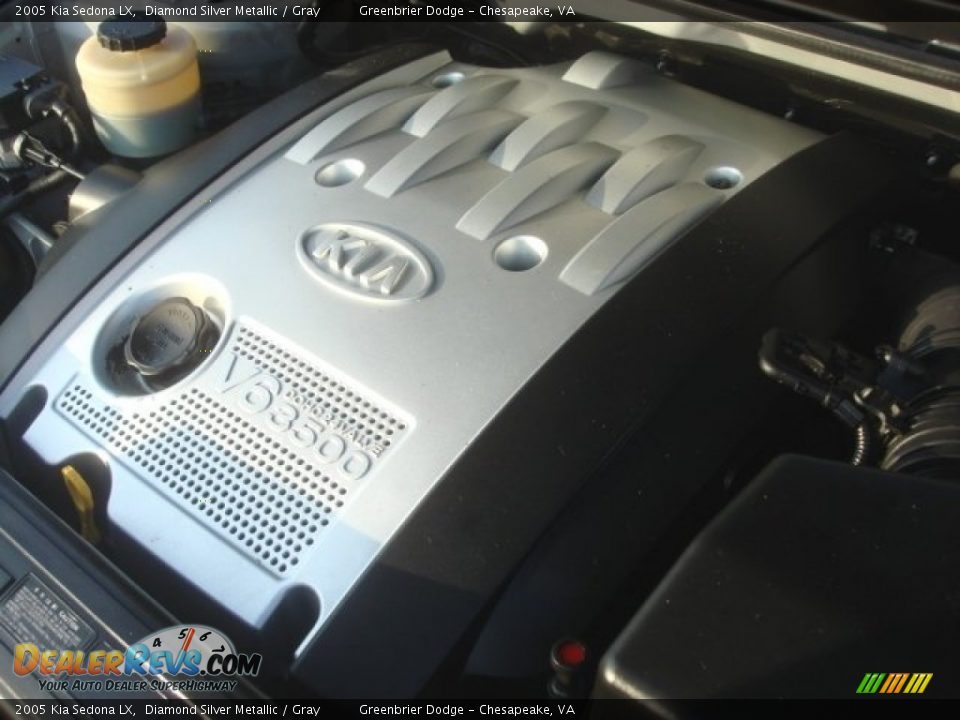 2005 Kia Sedona LX Diamond Silver Metallic / Gray Photo #24
