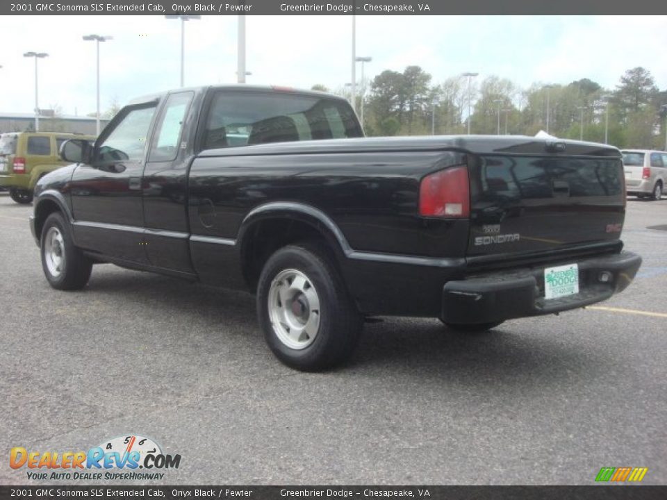 2001 GMC Sonoma SLS Extended Cab Onyx Black / Pewter Photo #4