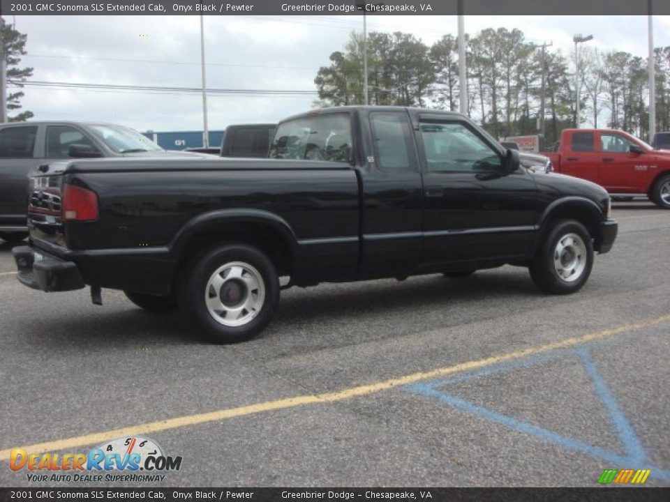 2001 GMC Sonoma SLS Extended Cab Onyx Black / Pewter Photo #5