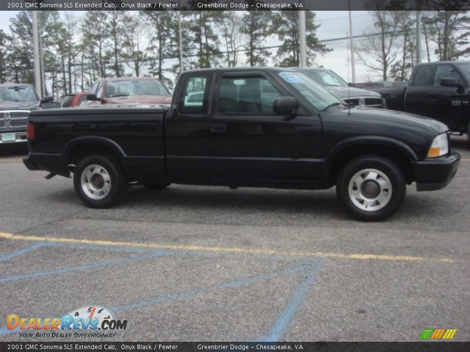 Onyx Black 2001 GMC Sonoma SLS Extended Cab Photo #6