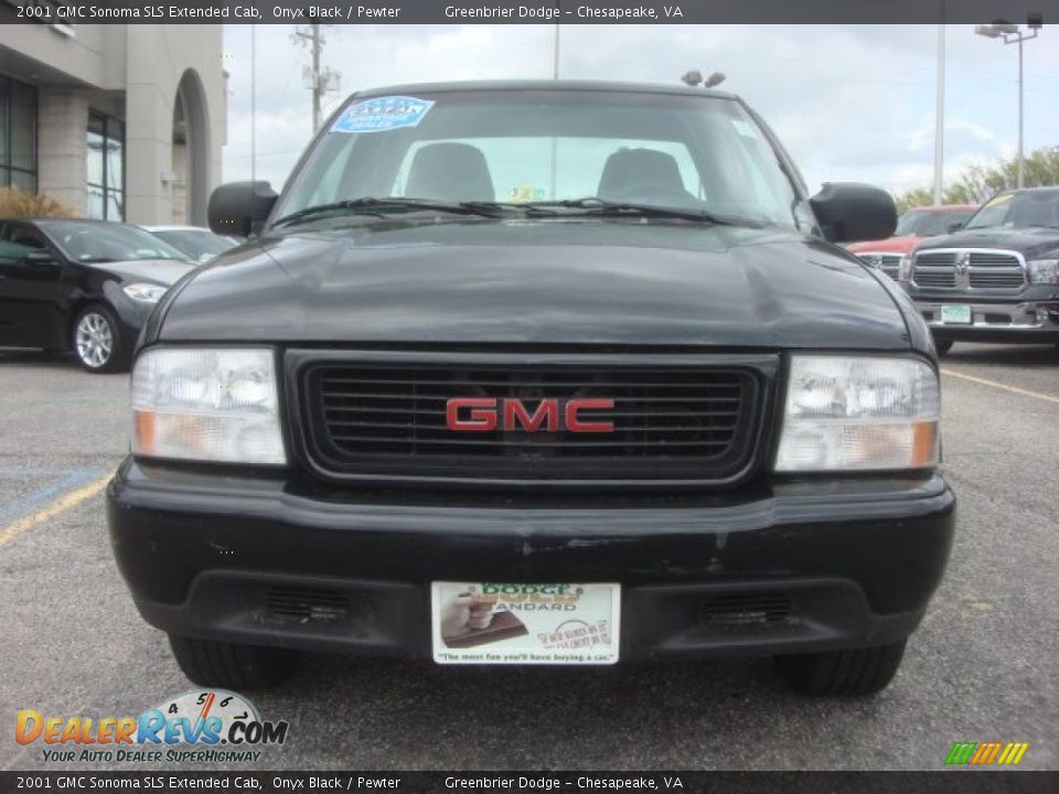 2001 GMC Sonoma SLS Extended Cab Onyx Black / Pewter Photo #8