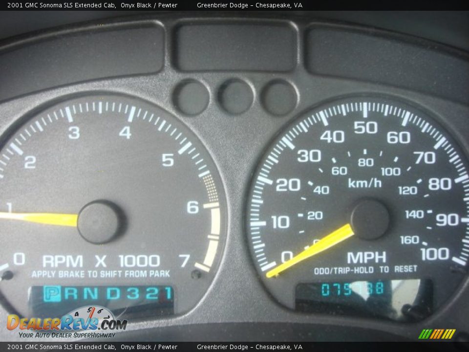 2001 GMC Sonoma SLS Extended Cab Onyx Black / Pewter Photo #16