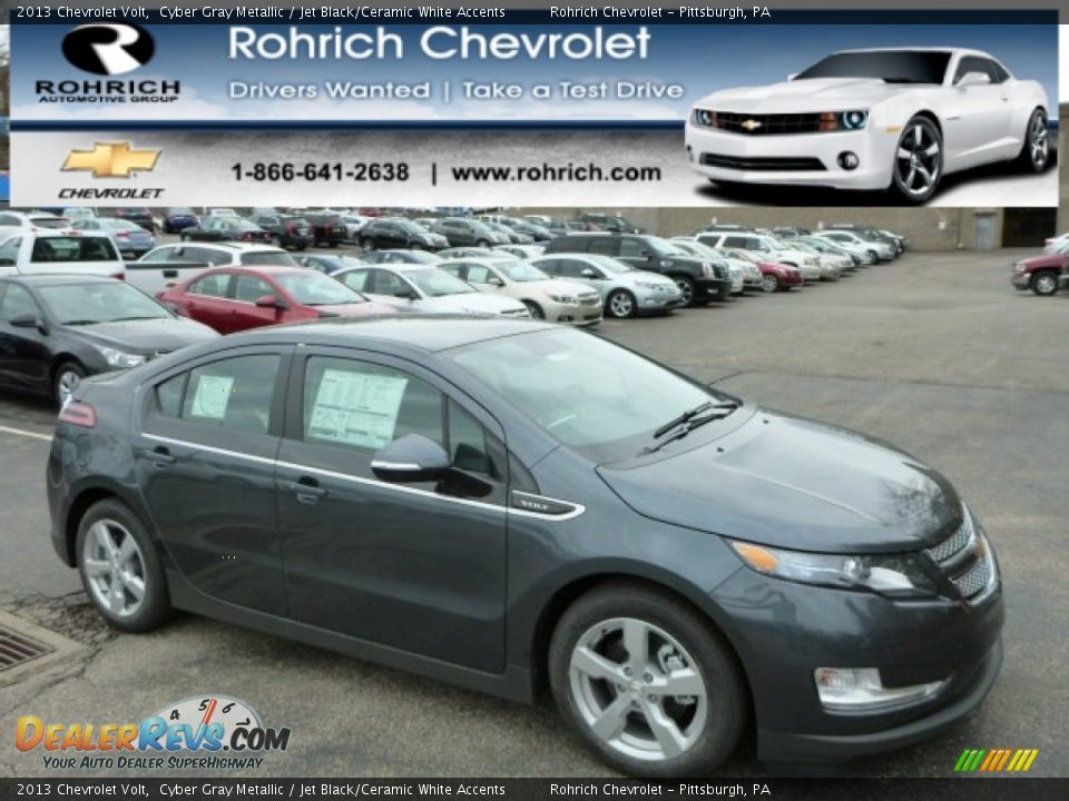 2013 Chevrolet Volt Cyber Gray Metallic / Jet Black/Ceramic White Accents Photo #1