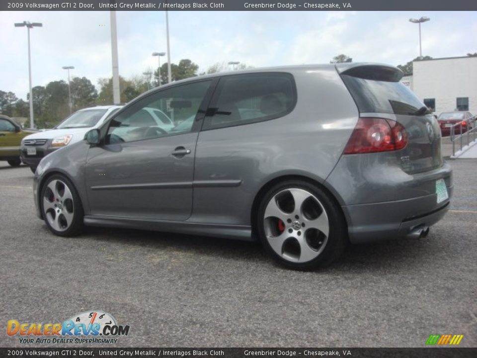 2009 Volkswagen GTI 2 Door United Grey Metallic / Interlagos Black Cloth Photo #3