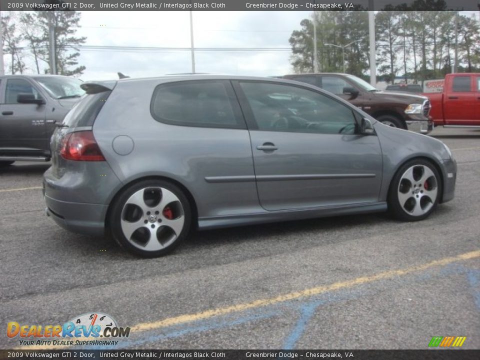 2009 Volkswagen GTI 2 Door United Grey Metallic / Interlagos Black Cloth Photo #5