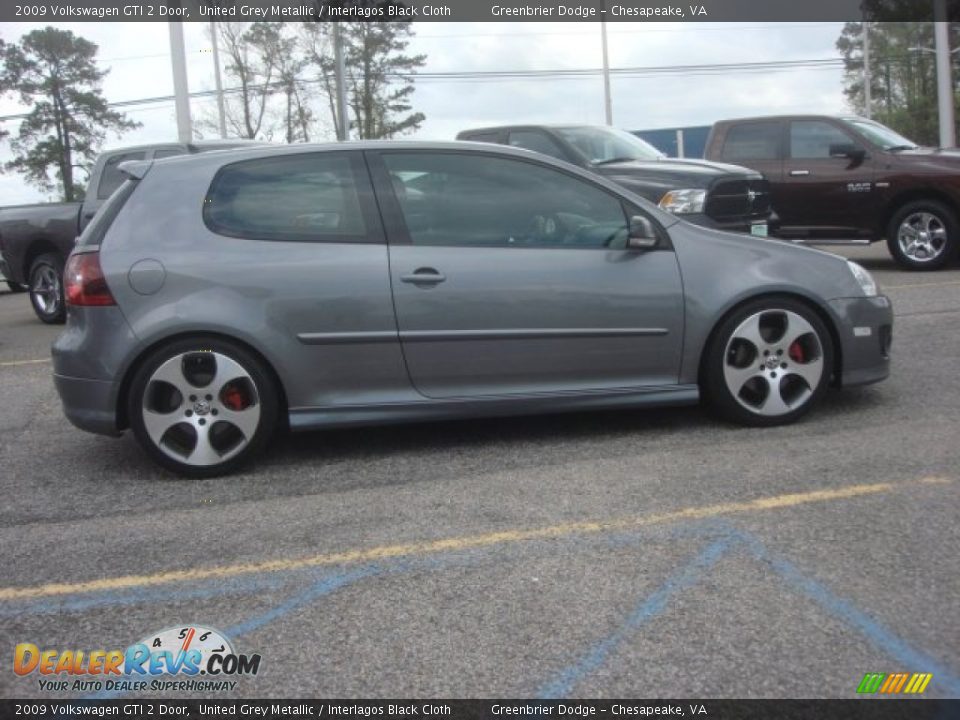 2009 Volkswagen GTI 2 Door United Grey Metallic / Interlagos Black Cloth Photo #6