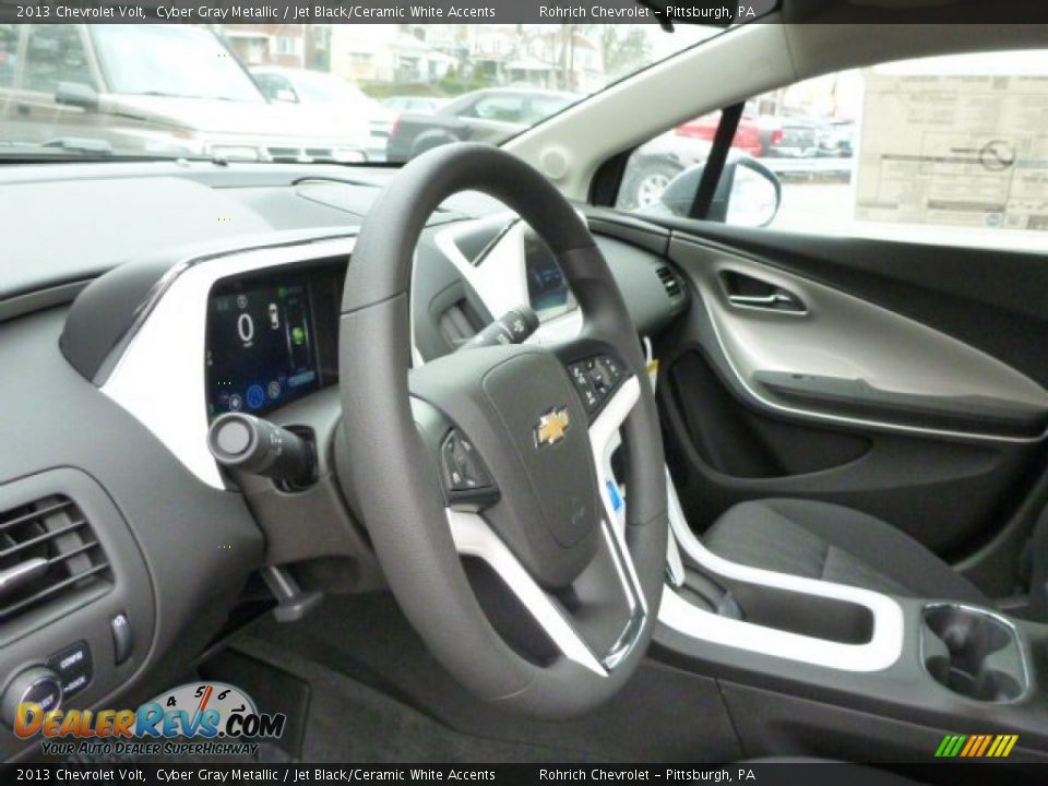 2013 Chevrolet Volt Cyber Gray Metallic / Jet Black/Ceramic White Accents Photo #15