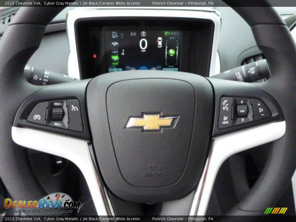 2013 Chevrolet Volt Cyber Gray Metallic / Jet Black/Ceramic White Accents Photo #17