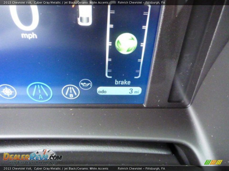 2013 Chevrolet Volt Cyber Gray Metallic / Jet Black/Ceramic White Accents Photo #20