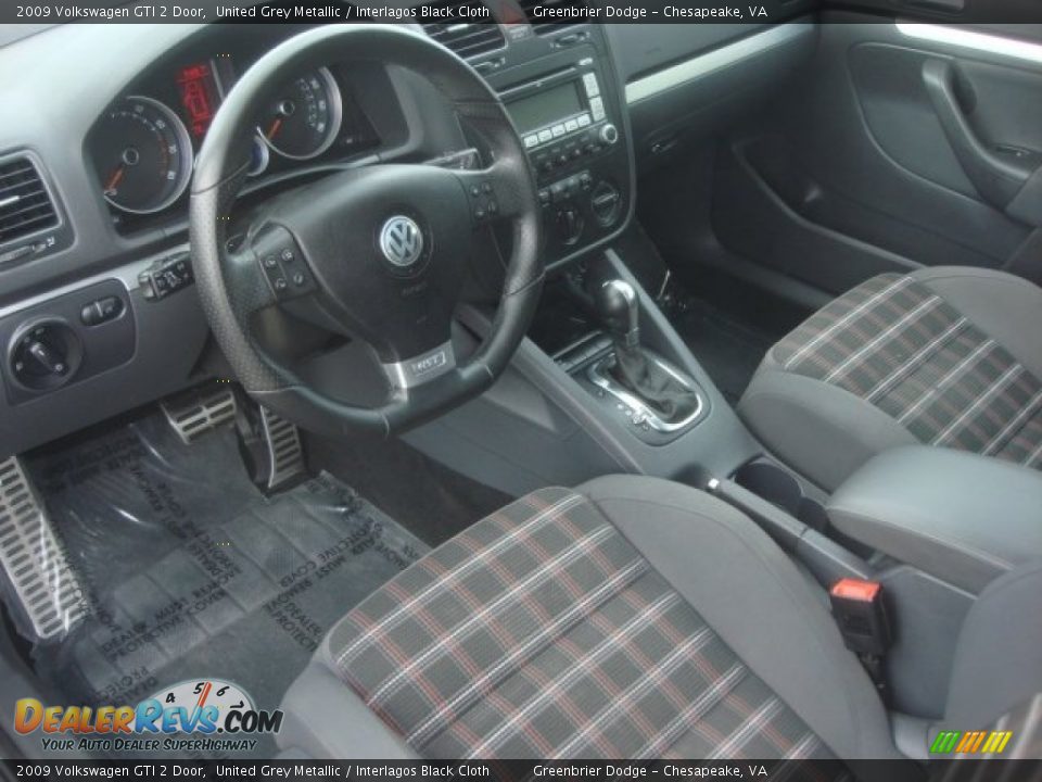 2009 Volkswagen GTI 2 Door United Grey Metallic / Interlagos Black Cloth Photo #15