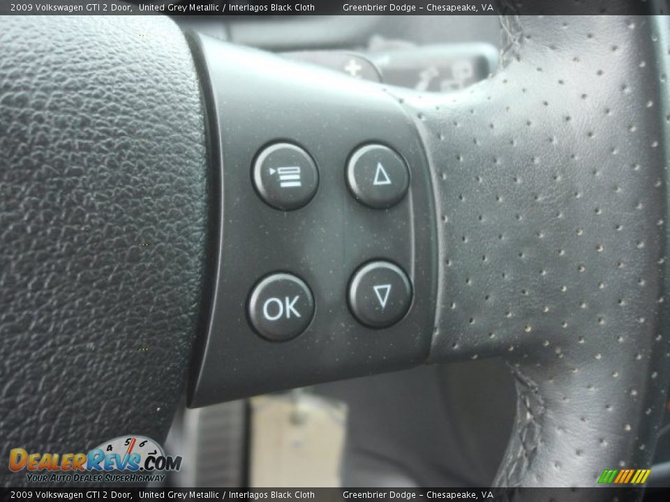 2009 Volkswagen GTI 2 Door United Grey Metallic / Interlagos Black Cloth Photo #22