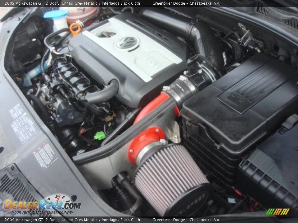 2009 Volkswagen GTI 2 Door United Grey Metallic / Interlagos Black Cloth Photo #25