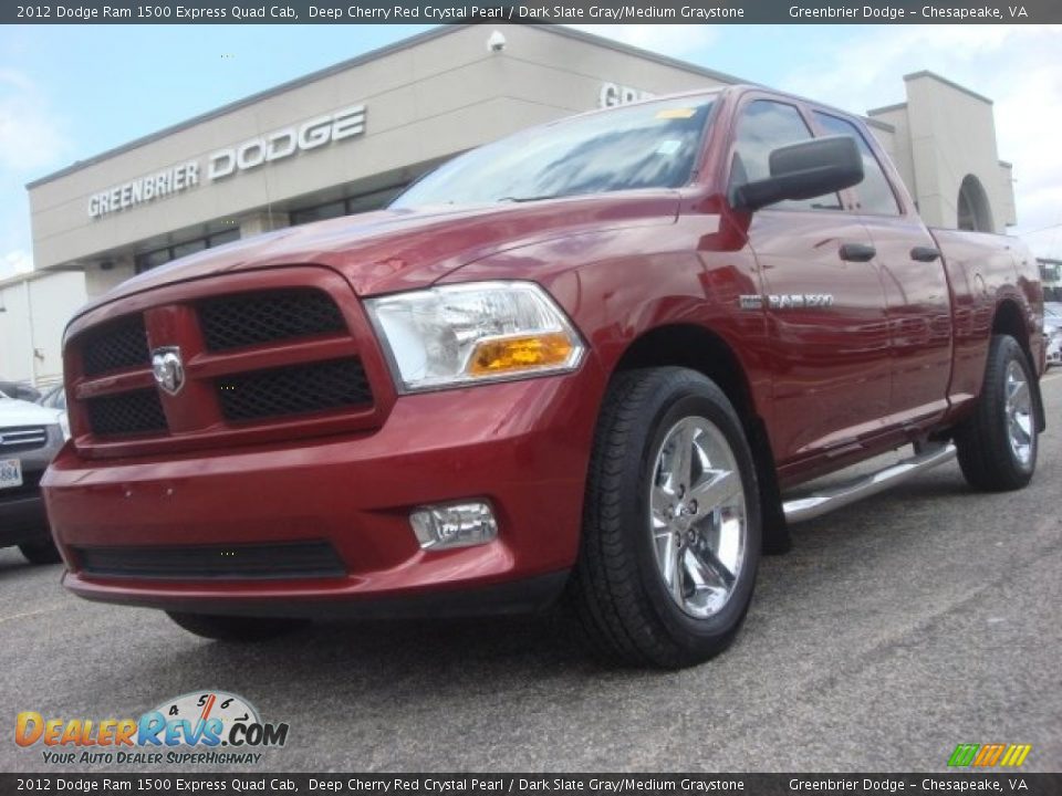 2012 Dodge Ram 1500 Express Quad Cab Deep Cherry Red Crystal Pearl / Dark Slate Gray/Medium Graystone Photo #1