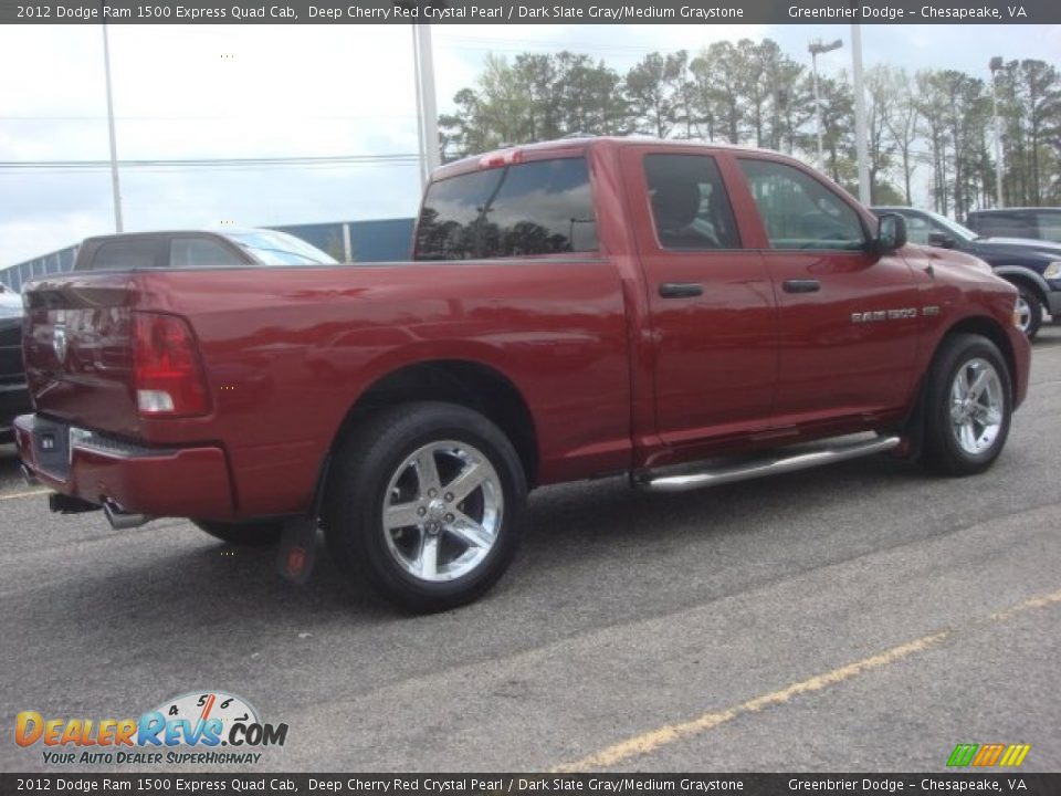 2012 Dodge Ram 1500 Express Quad Cab Deep Cherry Red Crystal Pearl / Dark Slate Gray/Medium Graystone Photo #4