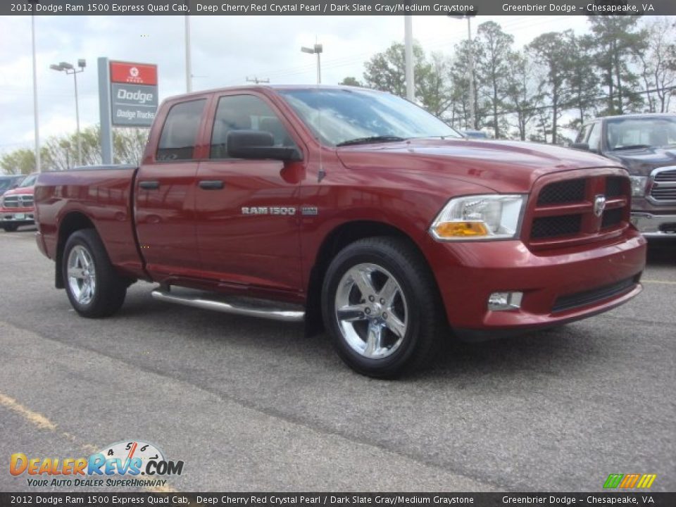 2012 Dodge Ram 1500 Express Quad Cab Deep Cherry Red Crystal Pearl / Dark Slate Gray/Medium Graystone Photo #5