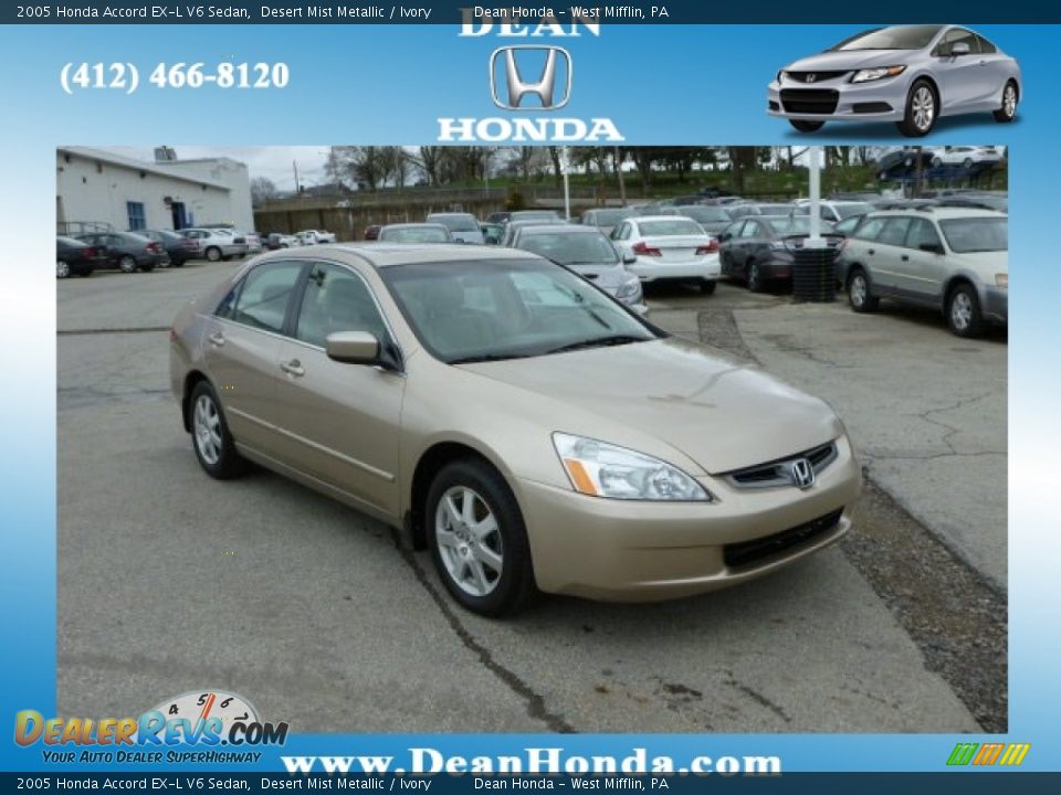 2005 Honda Accord EX-L V6 Sedan Desert Mist Metallic / Ivory Photo #1