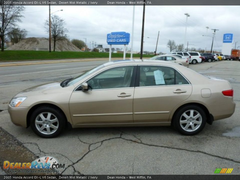 2005 Honda Accord EX-L V6 Sedan Desert Mist Metallic / Ivory Photo #6