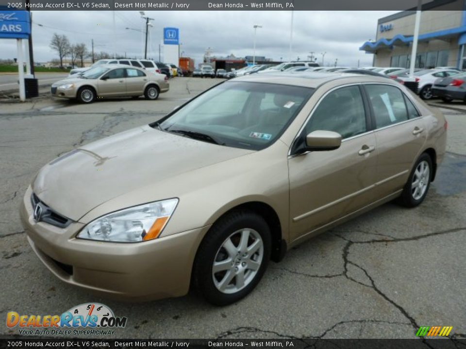 2005 Honda Accord EX-L V6 Sedan Desert Mist Metallic / Ivory Photo #7