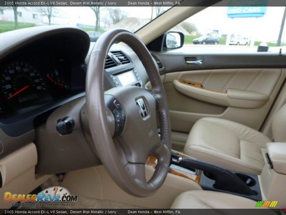2005 Honda Accord EX-L V6 Sedan Desert Mist Metallic / Ivory Photo #17