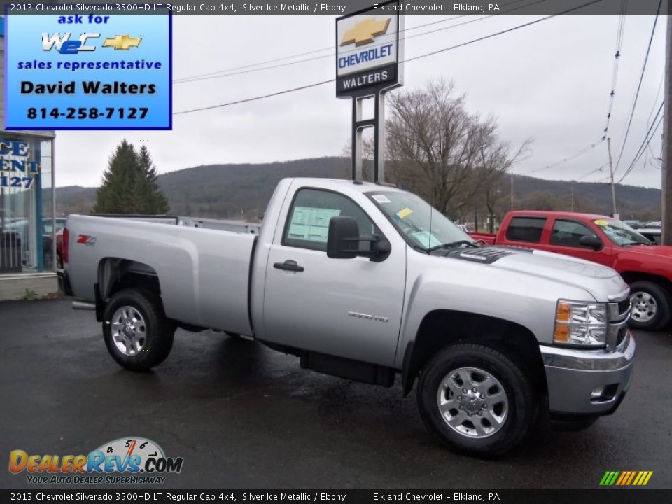 2013 Chevrolet Silverado 3500HD LT Regular Cab 4x4 Silver Ice Metallic / Ebony Photo #1